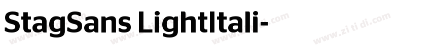 StagSans LightItali字体转换